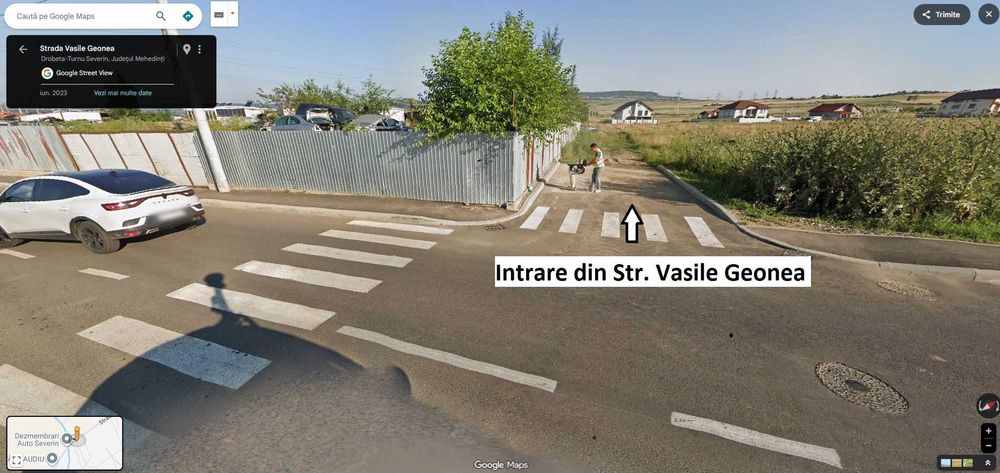 Dezmembrez teren - minim 500 mp - front 10 m - centura DT Severin