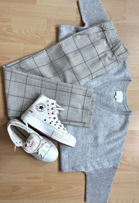 Converse бели спортни кецове със сърца  37 номер