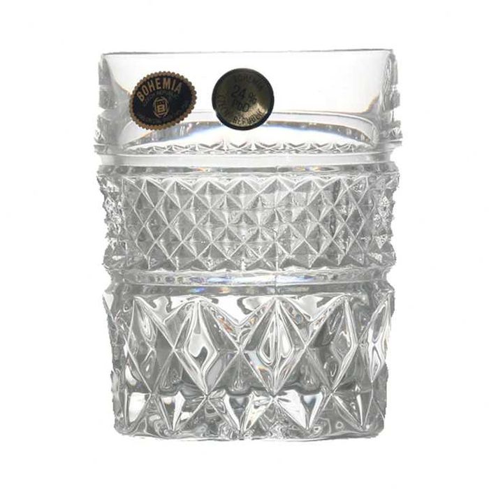 Set 6 pahare whisky din cristal de Bohemia, 240ml, nou, sigilat