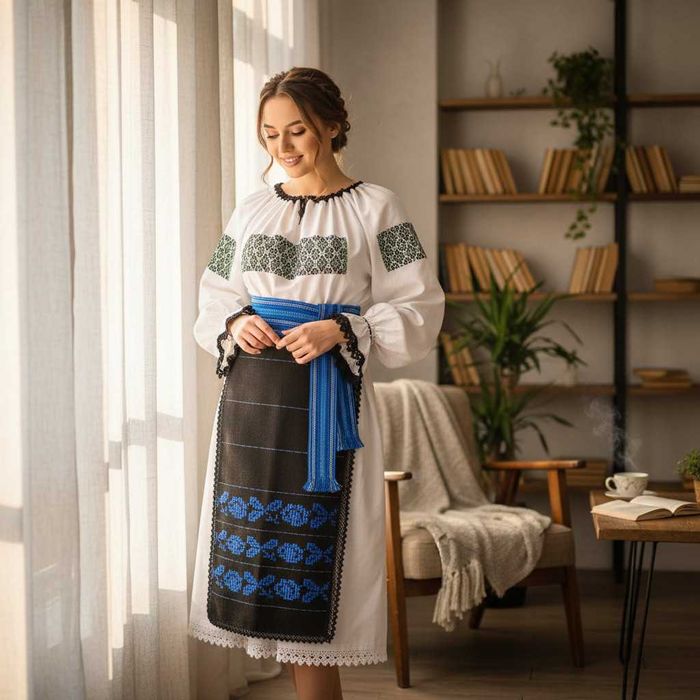 Costum popular autentic vechi din Transilvania , port popular XL-XXL