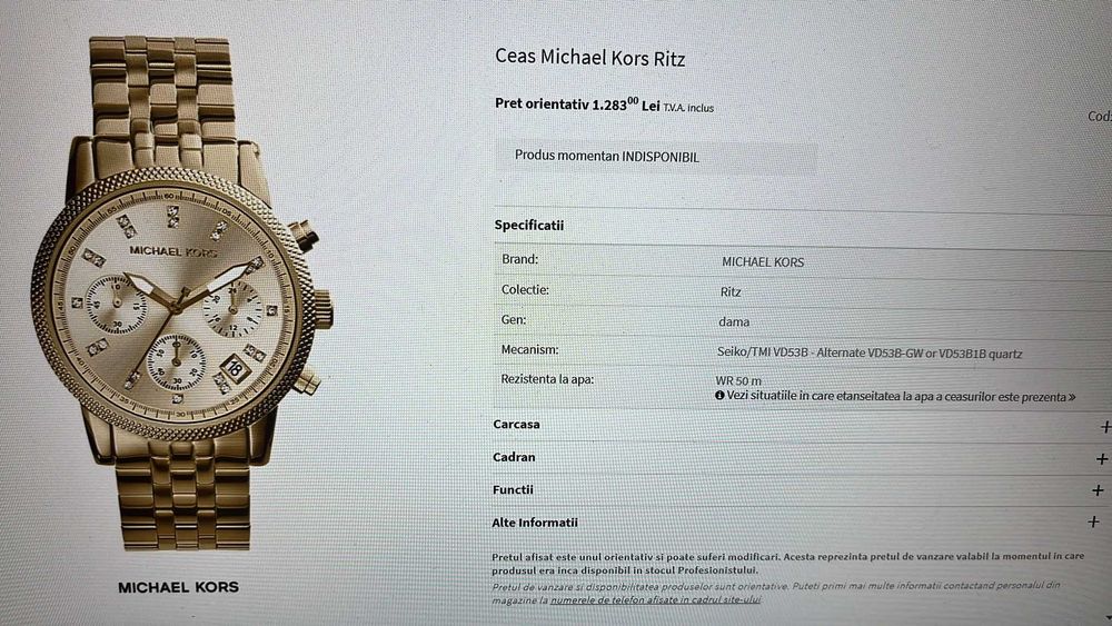 Ceas Michael Kors MK5676 Ritz