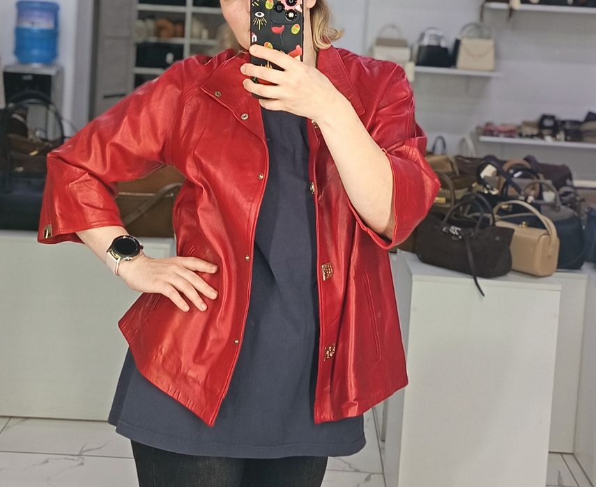 Кожаная куртка пиджак