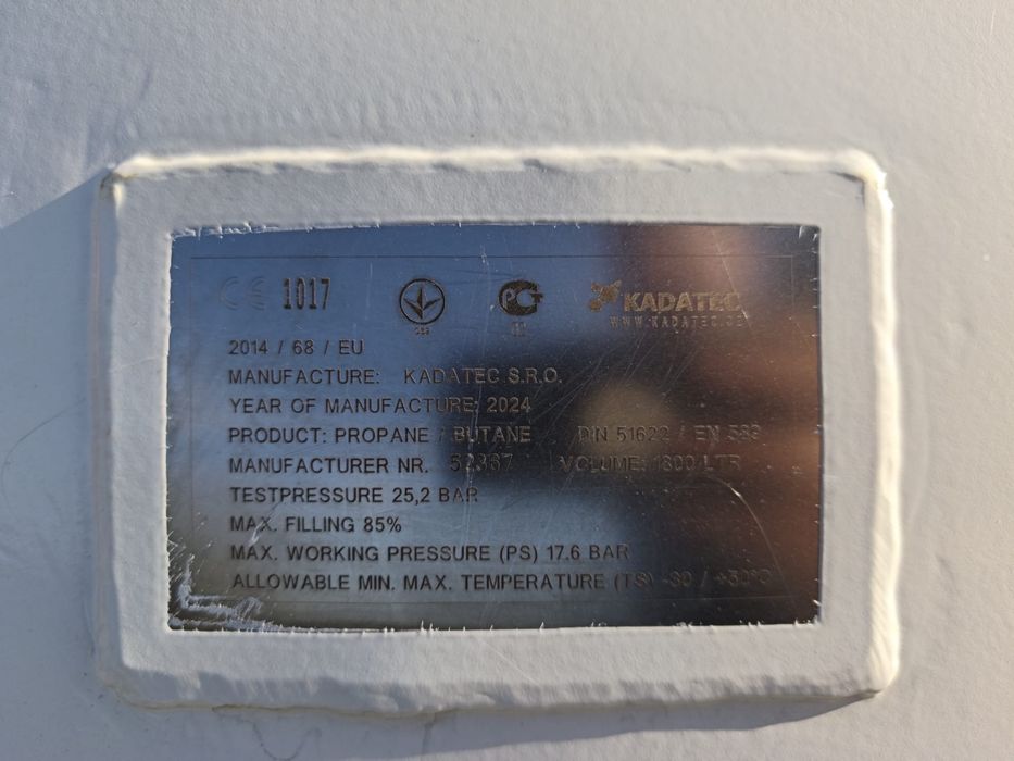 Rezervor GPL KADATEC 1800L 2024