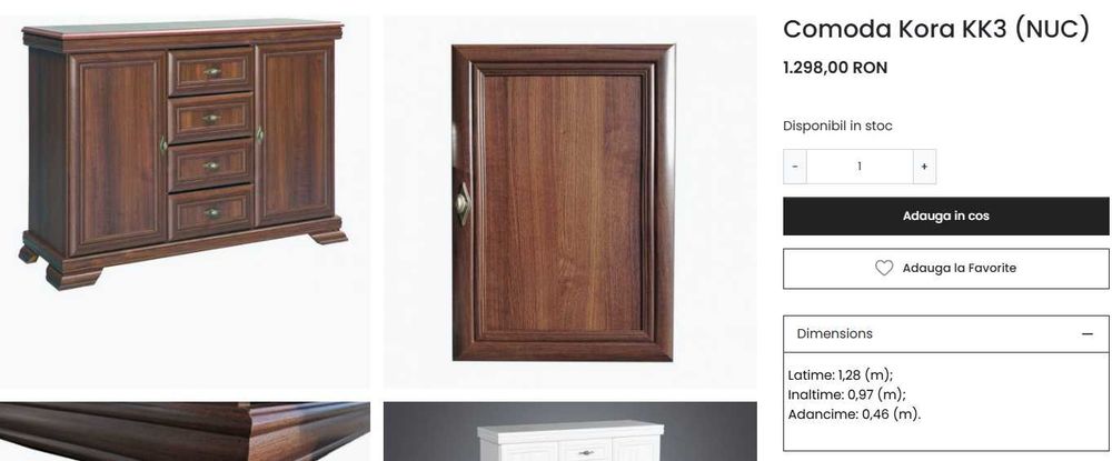 OCAZIE UNICĂ! Mobilier din lemn de nuc – set complet 10.000 lei | Se vinde și la bucată