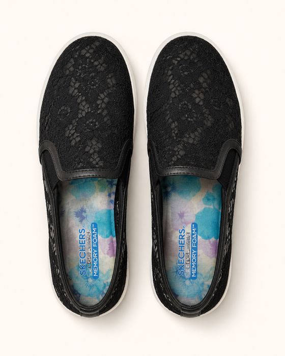 Чёрные слипоны Skechers с Memory Foam