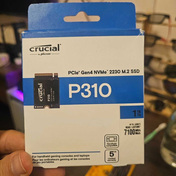 SSD Crucial P310 1TB NVMe Gen4 2230 M.2   ЧИСТО НОВ!