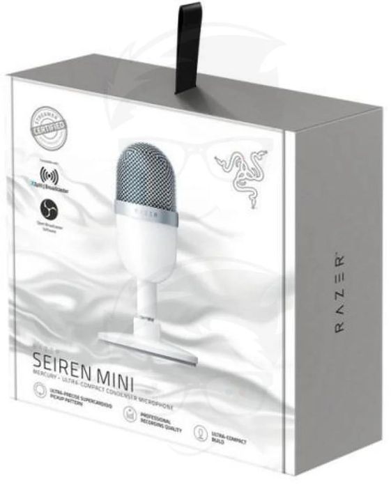 Microfon gaming Razer Seiren Mini, Alb mercury,sigilat