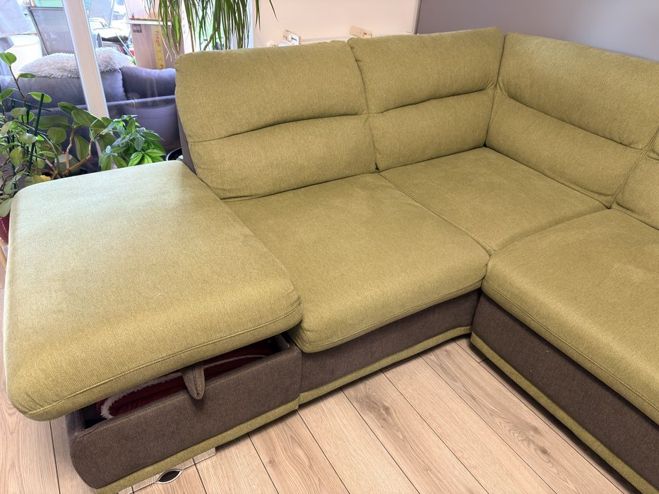 Colțar extensibil modern (Naturlich) – Verde/Gri, stare excelentă