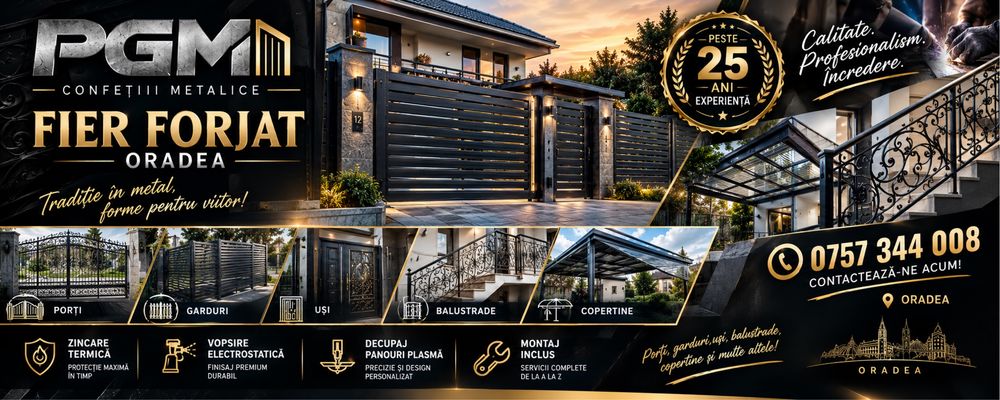 Porti•Usi•Garduri•Balustrade•Copertine ~ Fier Forjat ~ Oradea