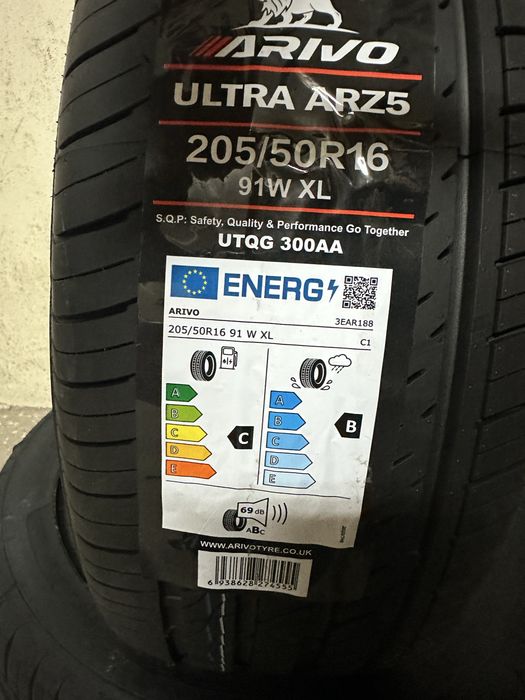 Нови летни гуми ARIVO ULTRA ARZ5 205/50R16 91W XL БОРД 2055016