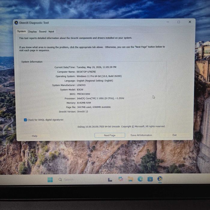 Laptop Lenovo Ultra 3gen 1 8gb ram 256gb memorie Zeus Amanet Rahova 35465