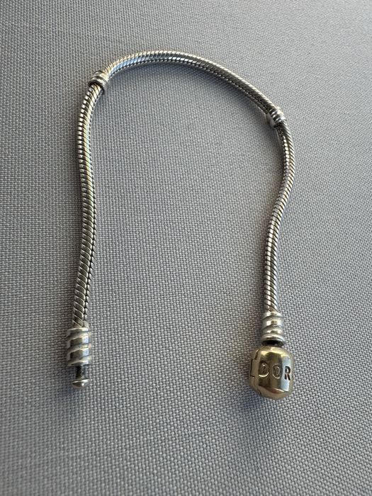 Bratara pandora din argint si inchizatoare din aur 14 k