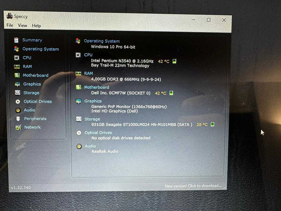 Dell Inspiron 15-3551, intel, 4 Gb ram, Hdd 1 Tb