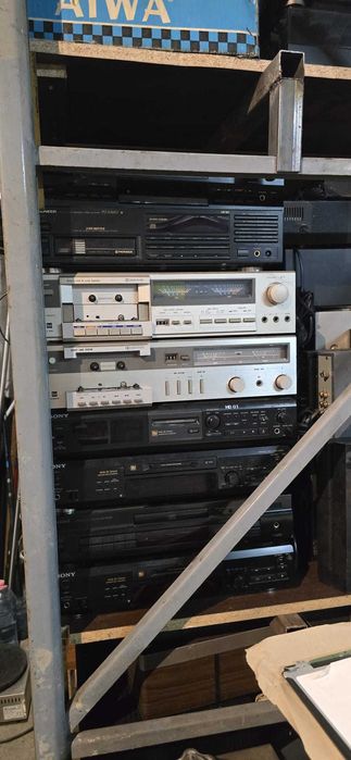 Lot amplificatoare,deck, minidiscuri,compact disc