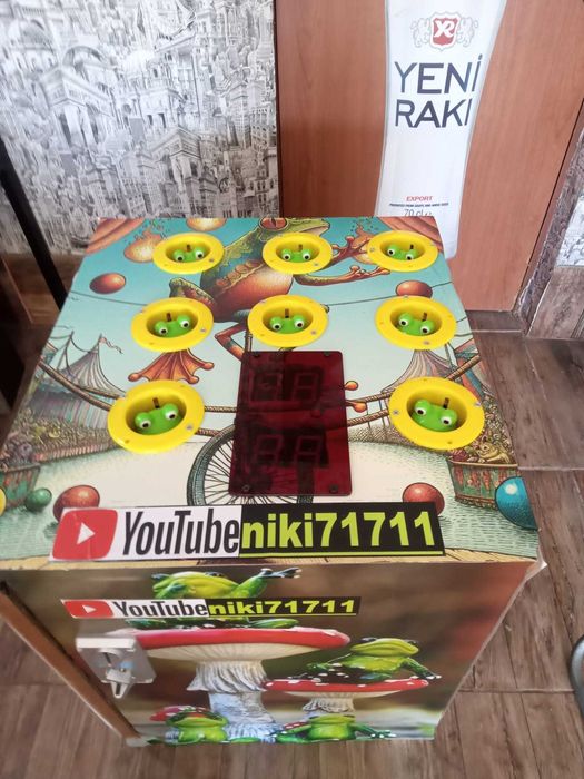 Игра с чук Детски електронен чук Жабки с монети  атракционен чук