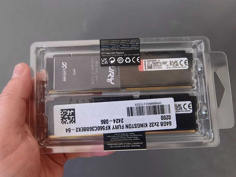 Kingston FURY Beast 64 GB DDR5, 6000 MHz - нова рам памет