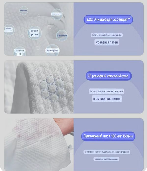 Влажная салфетка для пуховиков