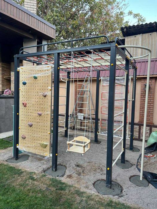 Детские площадки от производителя "Turnik.uz". Качели, горки, карусели