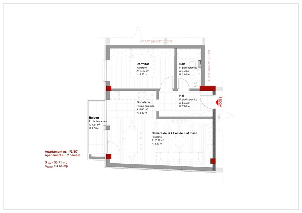 Constructor vand ap 2 camere  Marasti , zona Caminele Studentesti