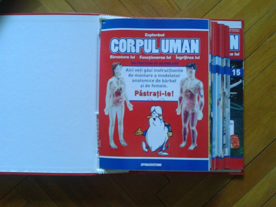 Dosar CORPUL UMAN colectia DeAgostini, numere 1-18, stare foarte buna