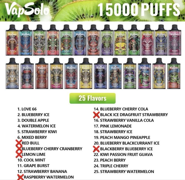 Vape 15.000 puffs vapsolo