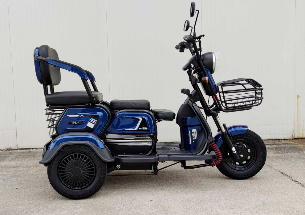 НА ИЗПЛАЩАНЕ Електрическа триколка  EcoWay М19X син цвят