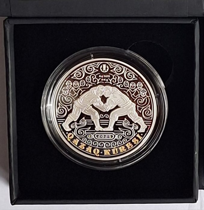 Монета Казахская борьба/ Казах курес/ QAZAK KURESI