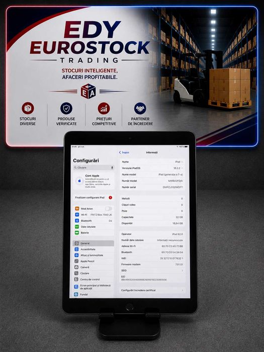 Apple IPad a 7-a generatie 32Gb, 10,2”, Wi-Fi și  SIM