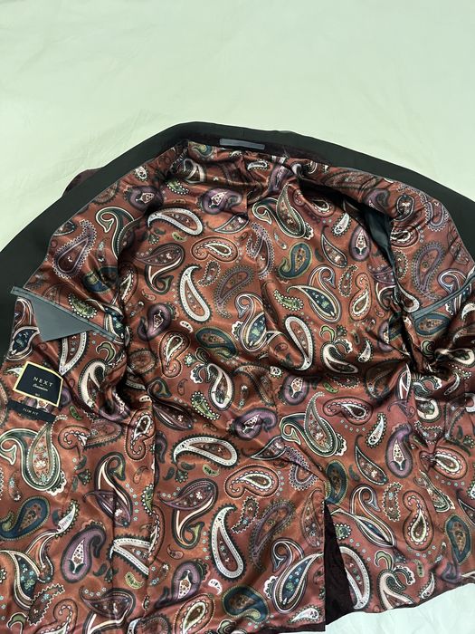 Sacou bărbătesc NEXT vișiniu de catifea slim fit