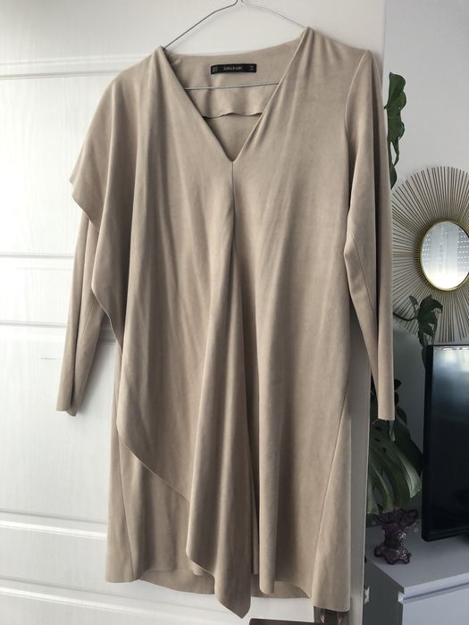 Rochie tip piele intoarsa Zara XS