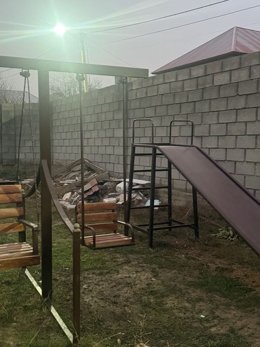 Качелья с горкой качелья горка