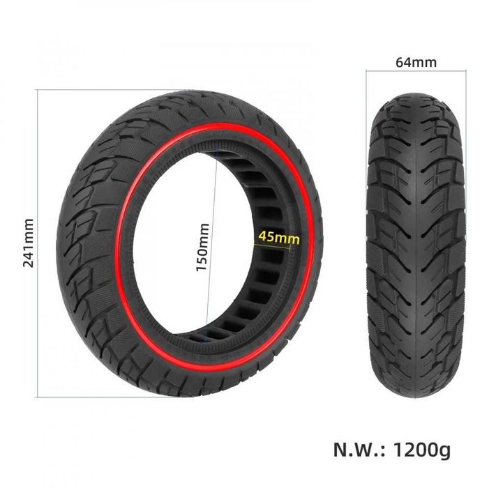 2x Cauciuc plin 10x2.5 60/70-6.5 trotineta Ninebot MAX G30 Myria Titan