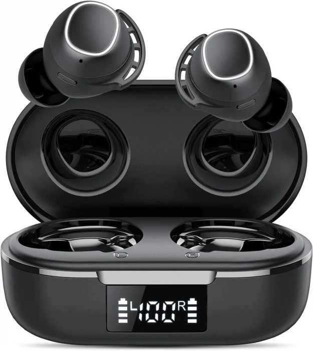 Casti audio bluetooth stereo U-Air, Control tactil, Afisaj LED, Negru