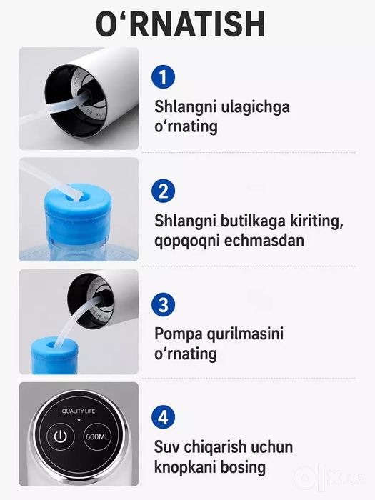 USB zaryadlanadigan elektra suv nasos