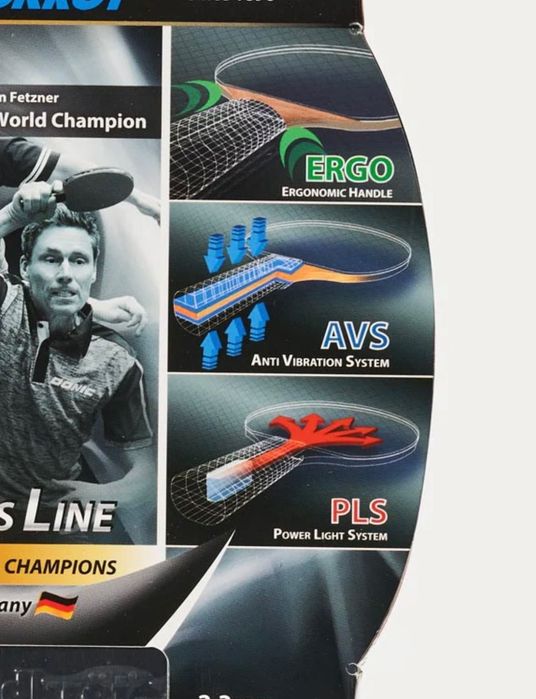 Нова DONIC 1000 Legends Line хилка за тенис на маса Attack Plus