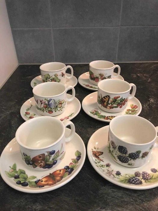 6 чашки за кафе с чинийки- Libelle, Meakin-Member of Wedgwood group