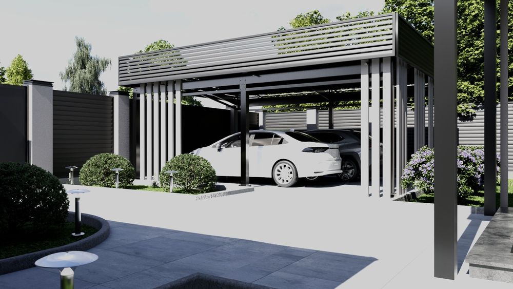 Ворота навес сварочный работы