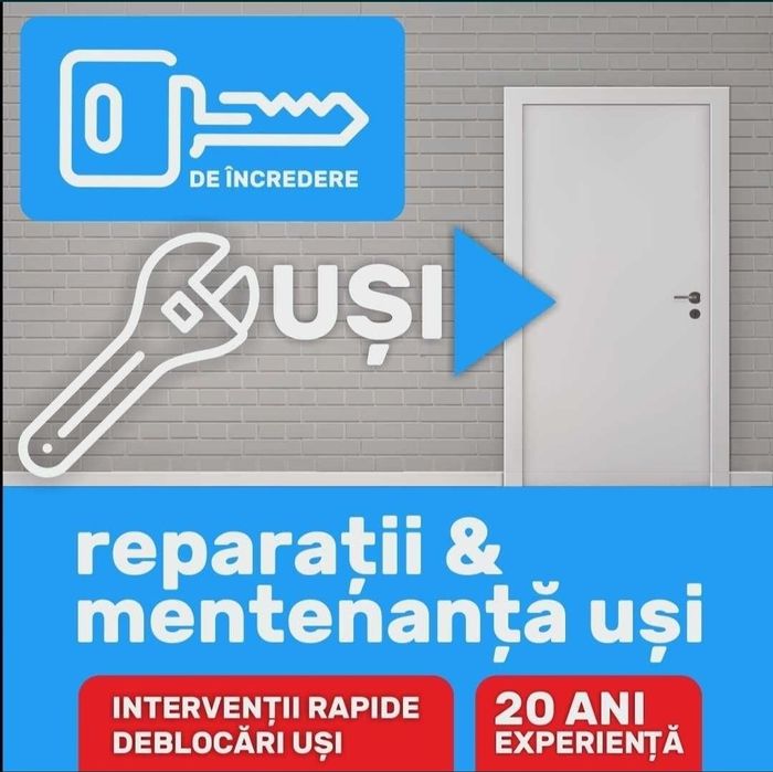 Deblocări usi  Reparații uși Schimbat sisteme de inchidere