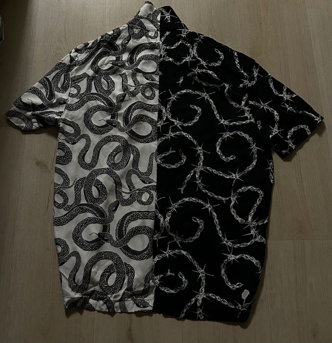 Риза - размер S (бяло-черна)