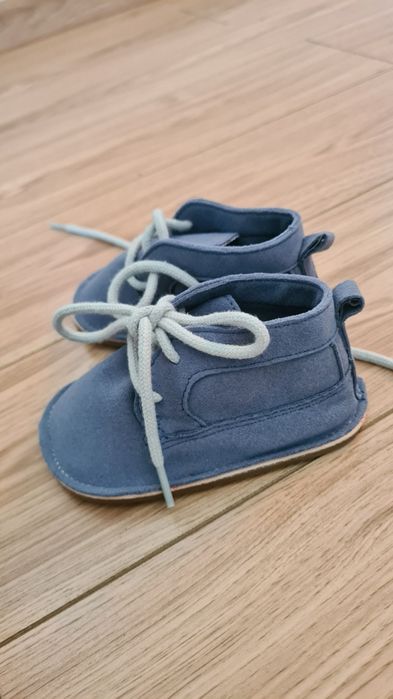 Papuci bebelusi Next din piele intoarsa albastru size 1 3-6 luni