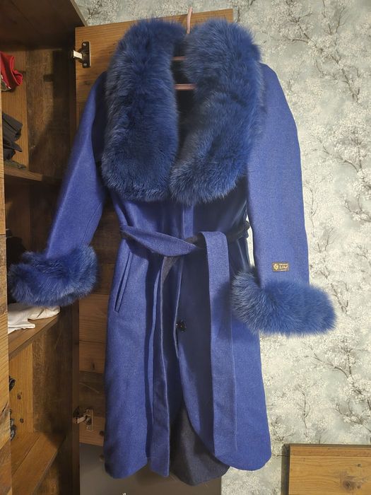 Палто от алпака с косъм от лисица