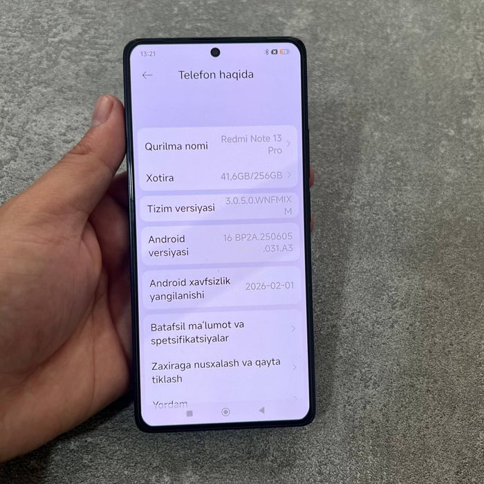 Redmi Note 13 Pro ideal dastavka bor