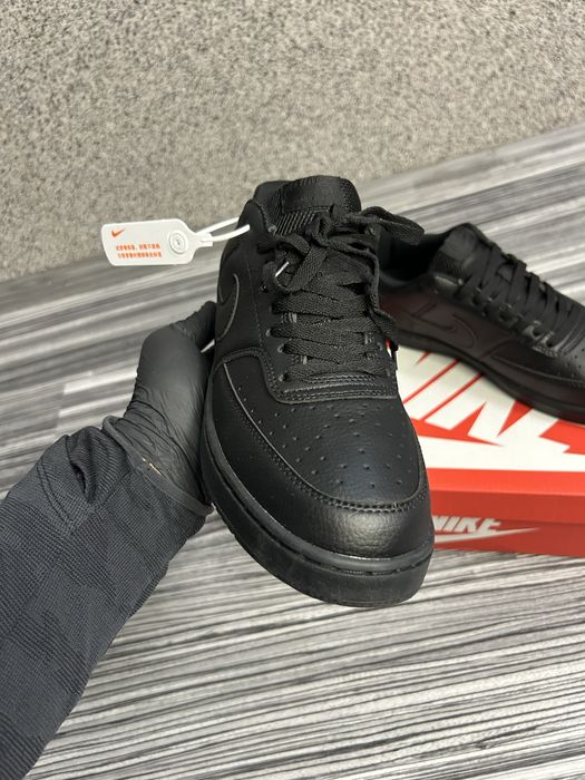 Adidasi Nike Court Vision Low Negri Marimea 43 Noi in Cutie Piele Eco