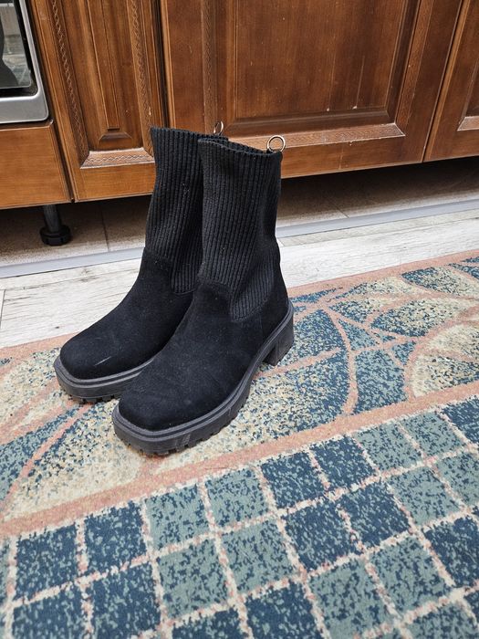 Замшевые ботильоны, ботинки, полусапожки