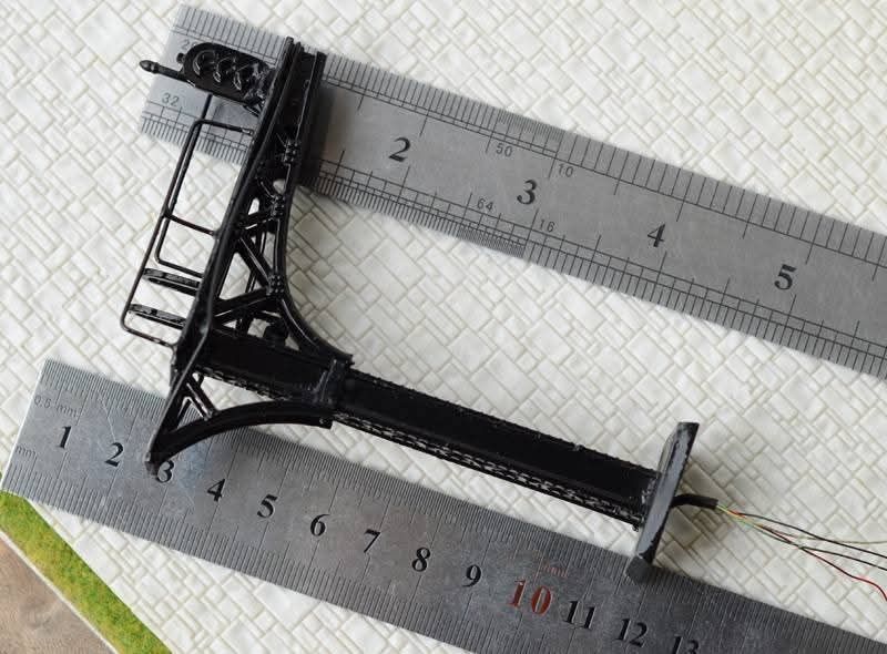 Semnal 3 focuri cu consolă CFR semafor machetă trenuleț electric HO