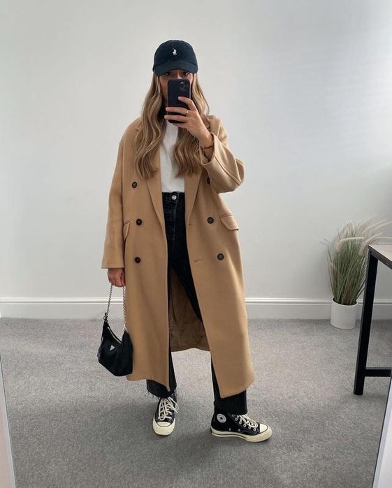 Palton oversize lana Zara Manteco