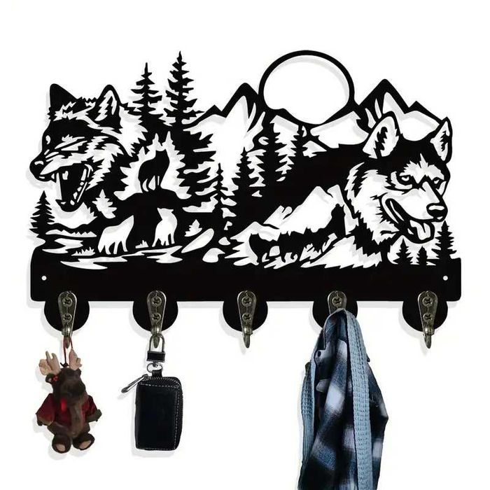 Vand cuier perete decupat laser