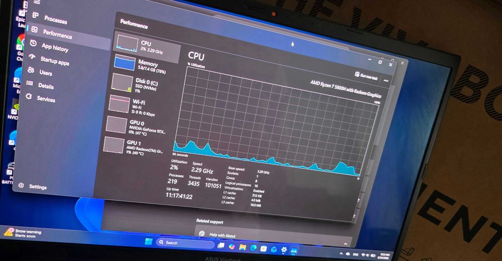 ASUS Vivobook Pro 15 OLED M3500 - RTX 3050 - Ryzen 7