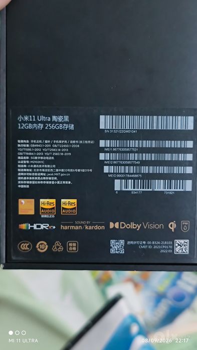 Xiomi 11 ultra aybi yoq kamera 120x zoom xotira12g 256.