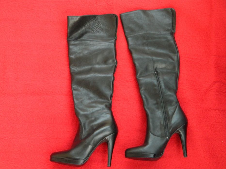Cizme de piele naturala peste genunchi marimea 38